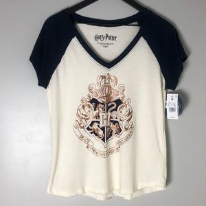 NWT Harry Potter Short Sleeve Top Ivory & Navy